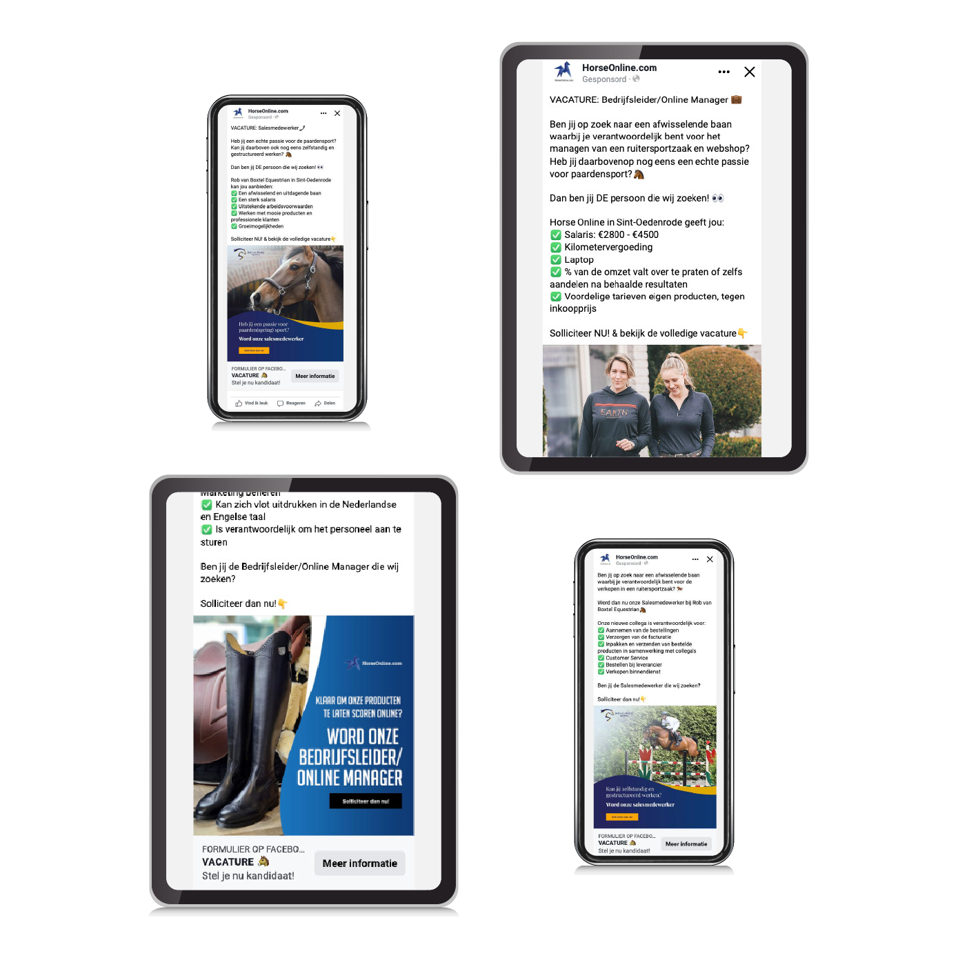 Doordat wij tijd en moeite hebben gestoken in het leren kennen van Horse Online, konden wij advertenties maken die aansloten bij het bedrijf en de juiste doelgroep wisten te vinden.