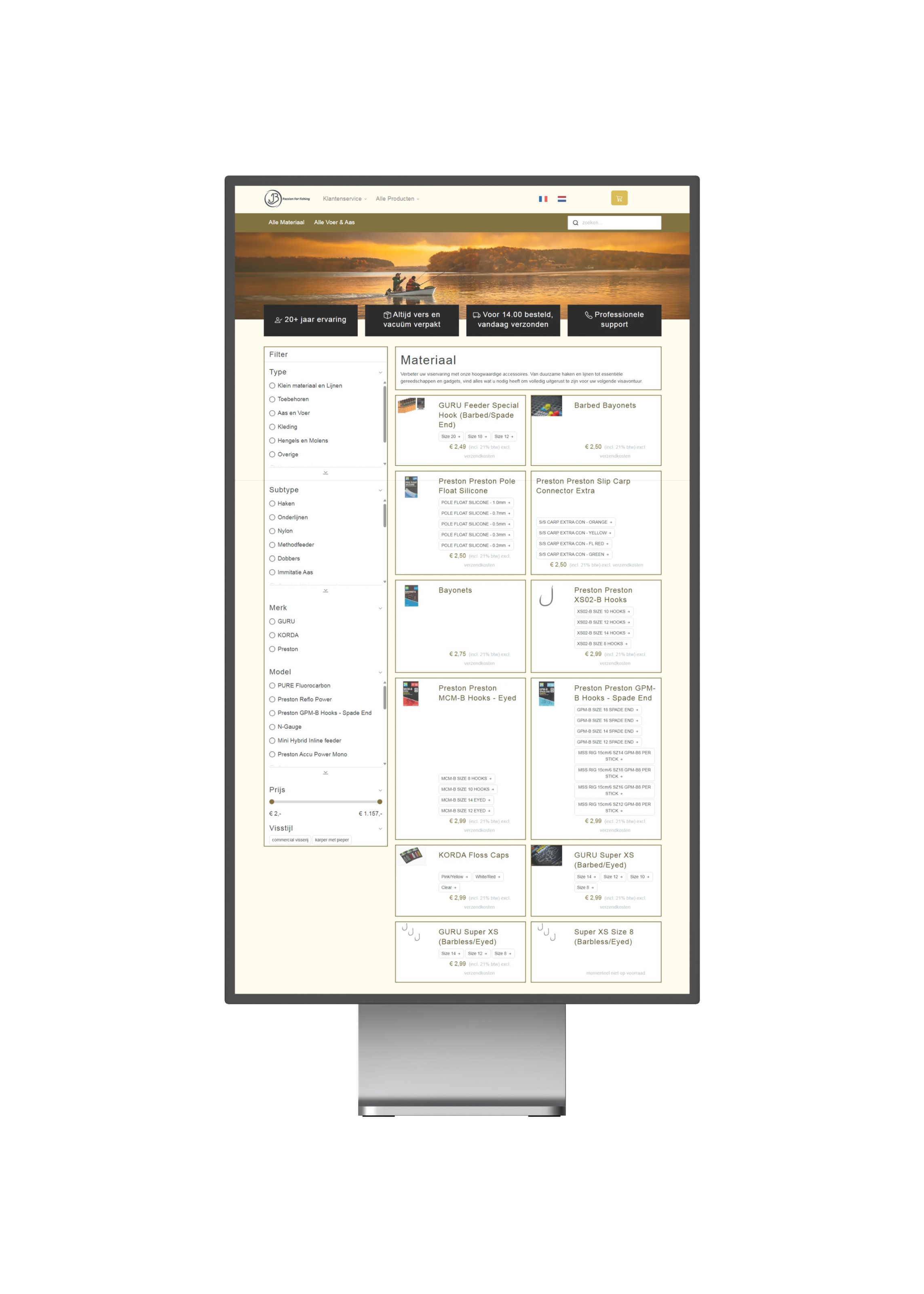 Filters op type, subtype, merk en model maken het snel en eenvoudig om het perfecte product te vinden.