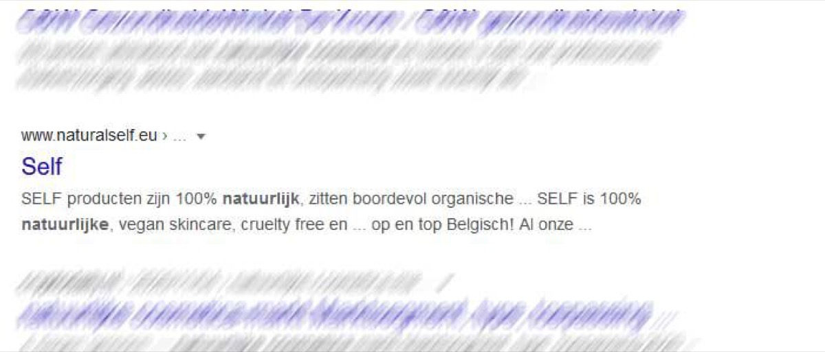 Examples of a weak and an improved page title in search results